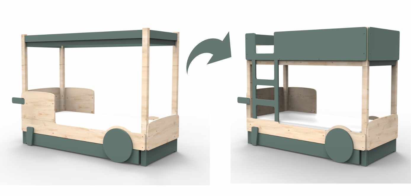 Mathy by Bols Discovery Umbauset von Himmelbett zu Stockbett