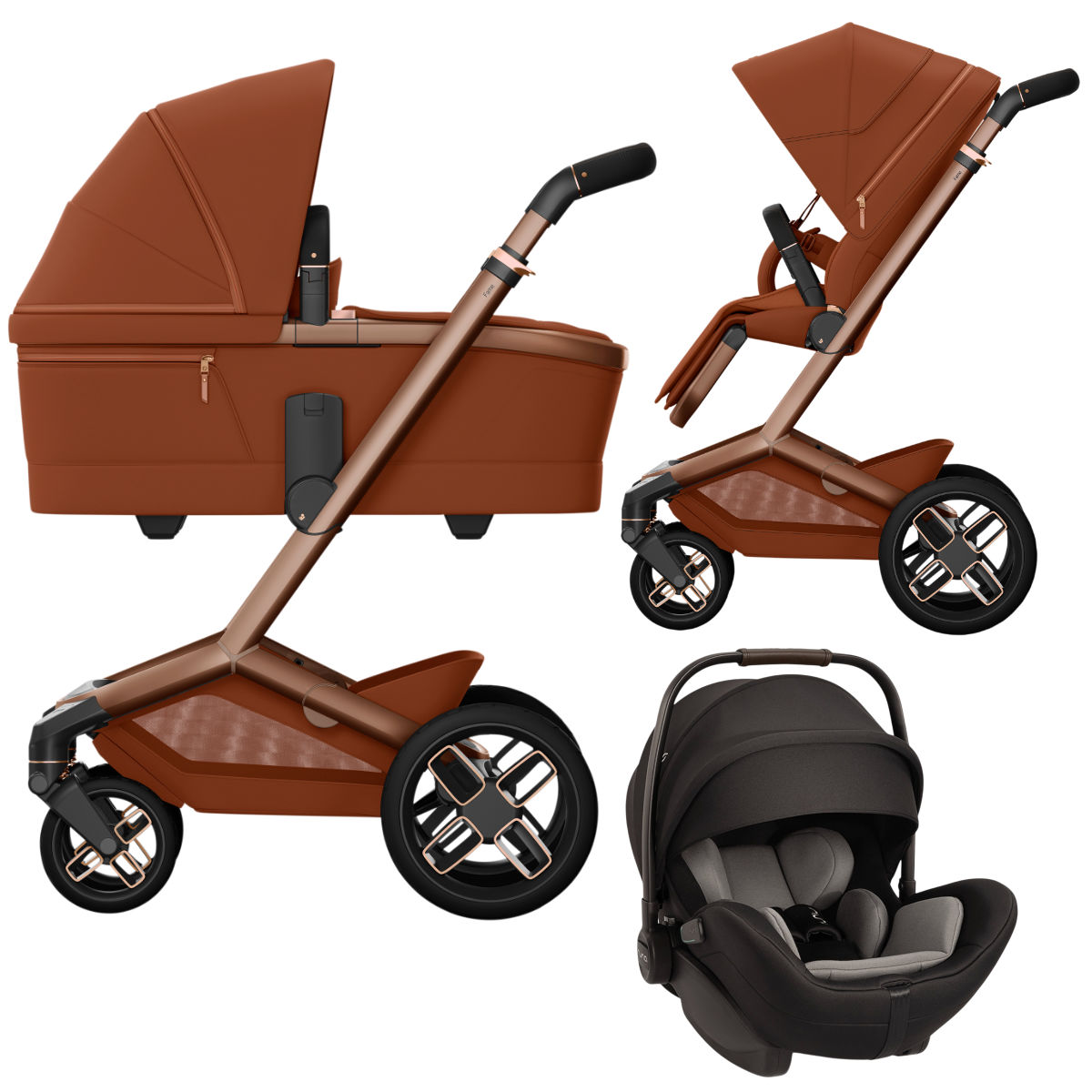 Maxi Cosi Fame Kinderwagen Set 3 in 1 inkl. Nuna ARRA Flex i-Size Babyschale