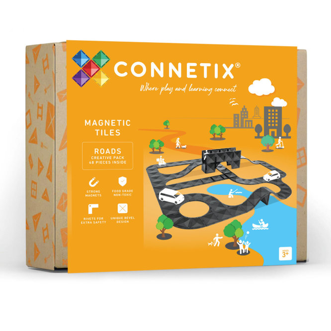 Connetix Magnetbausteine Creative Roads Pack - 48 Teile