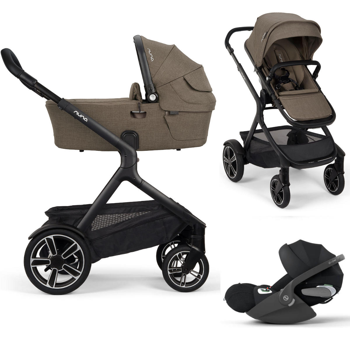 Nuna DEMI Next Kinderwagen Set 3 in 1 inkl. Cybex Cloud T i-Size Babyschale