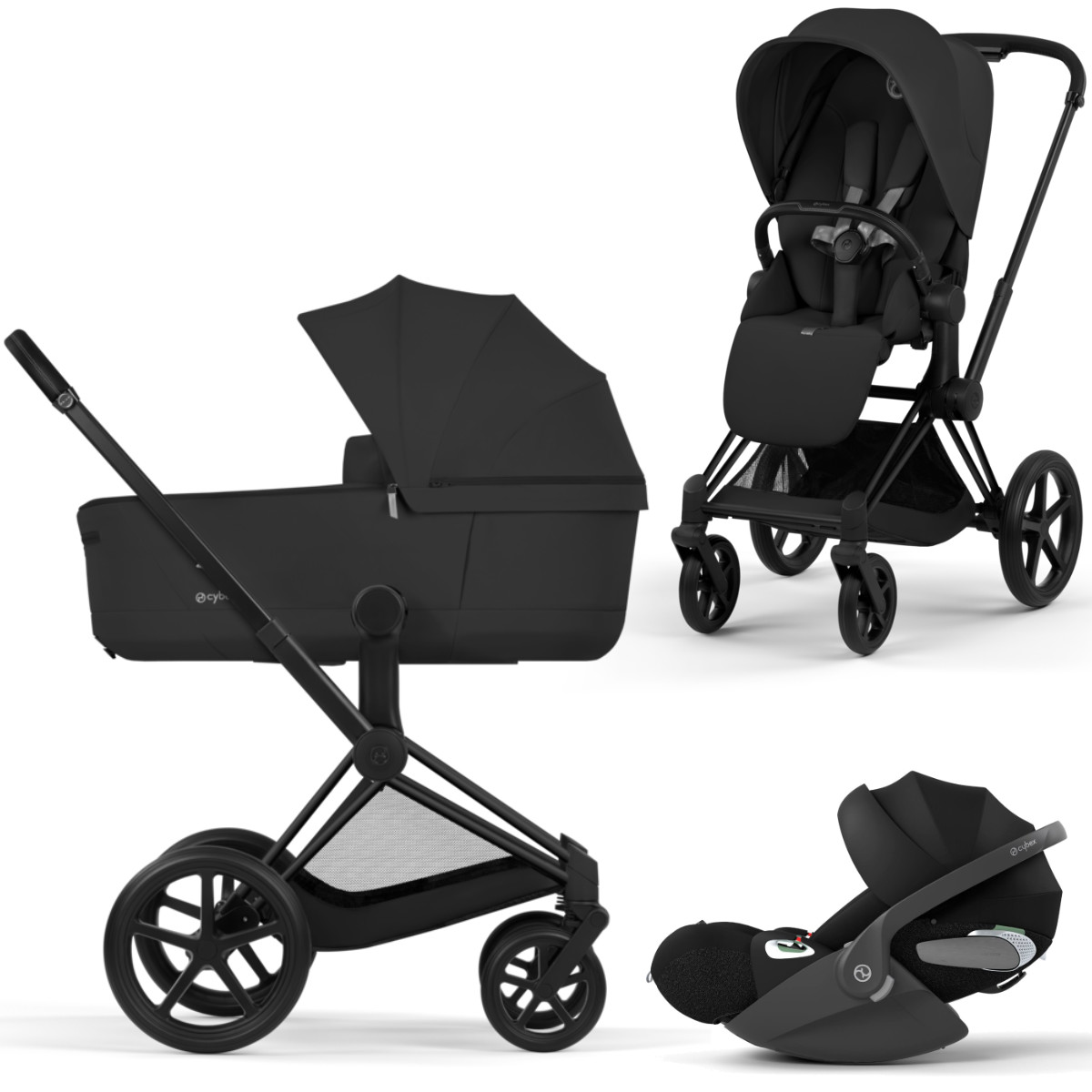 Cybex Priam 5 Comfort Kinderwagen Set 3 in 1 inkl. Cybex Cloud T i Size Babyschale