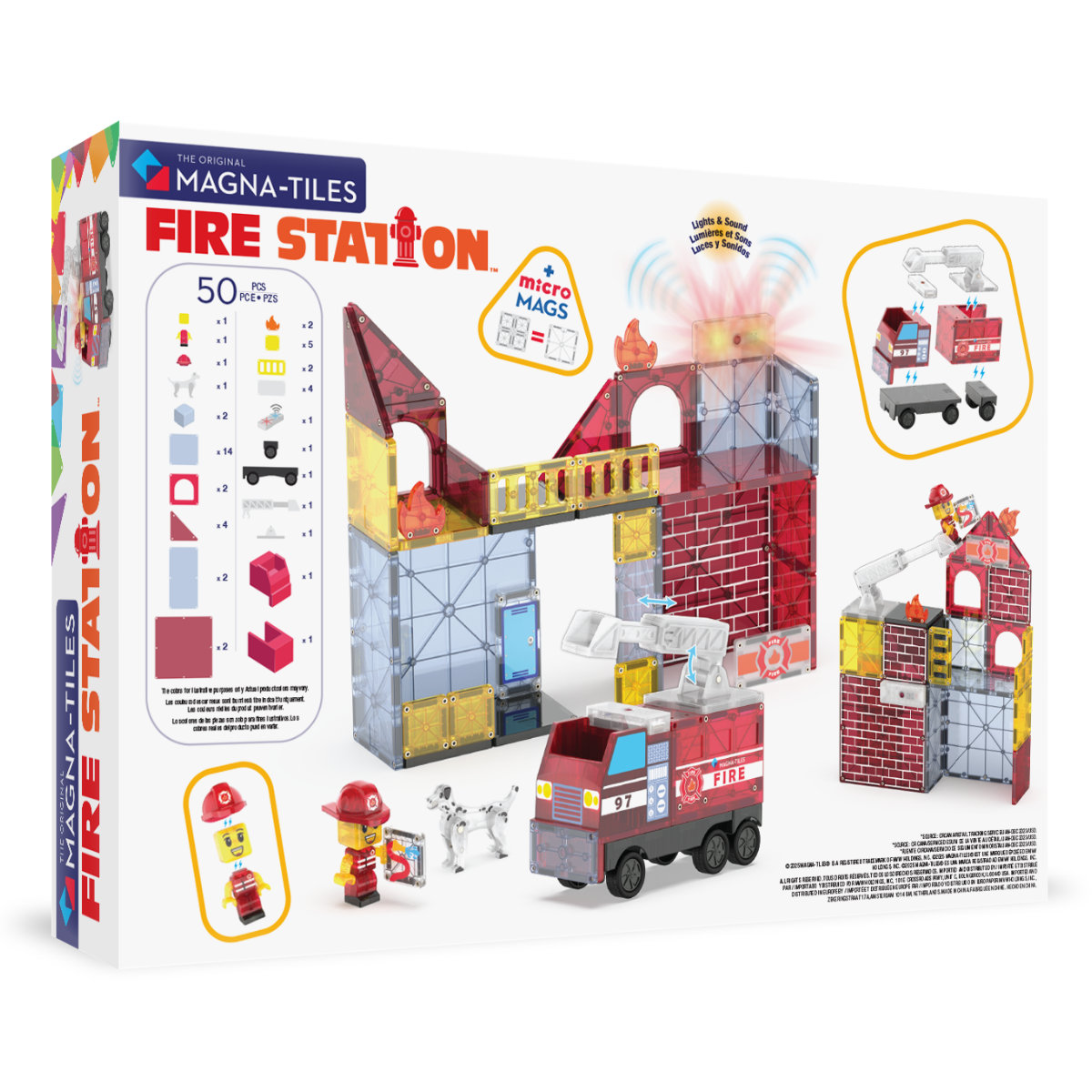 Magna-Tiles Feuerwehrstation – 50 Teile