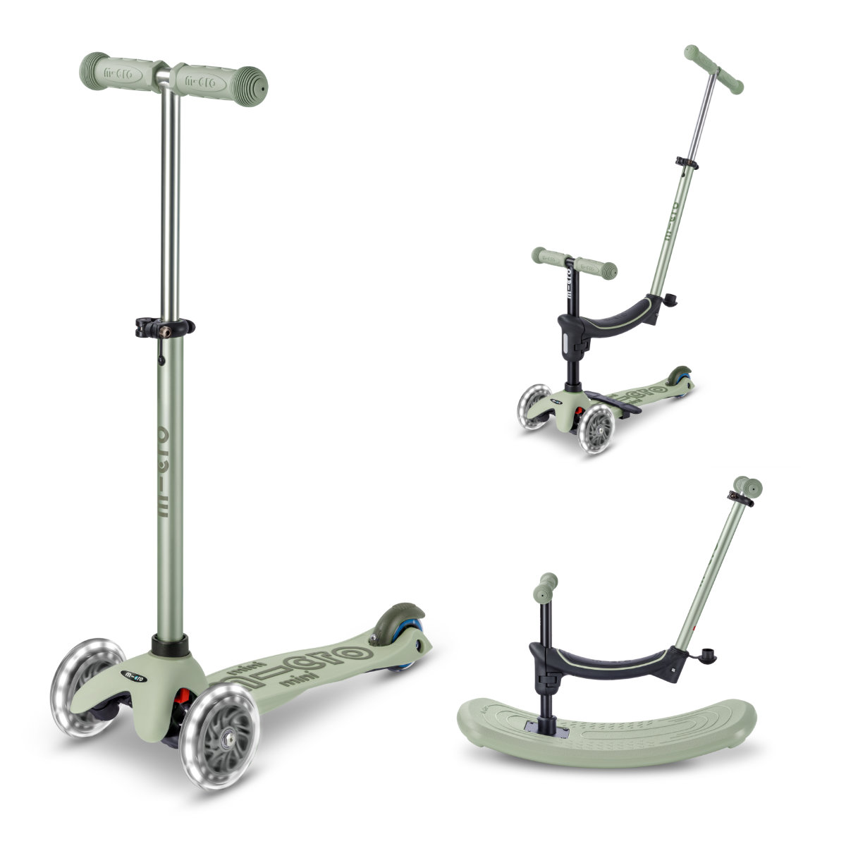 Mini Micro Deluxe Scooter Rock & Go mit LED Räder