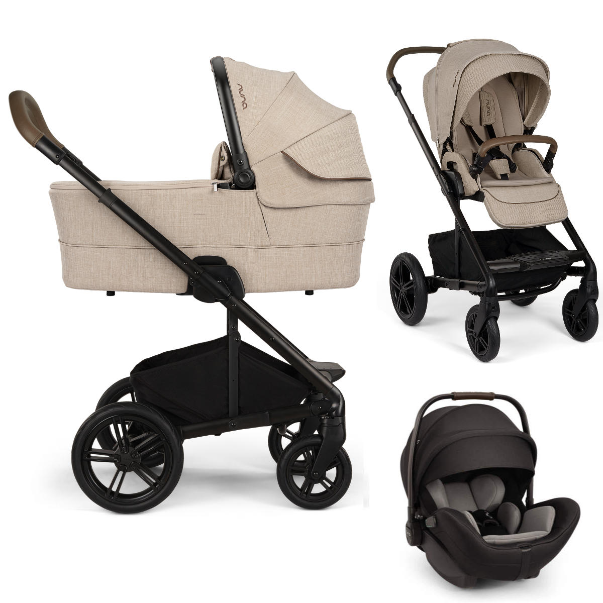 Nuna MIXX Next Kinderwagen Set 3 in 1 inkl. Nuna ARRA Flex i-Size Babyschale