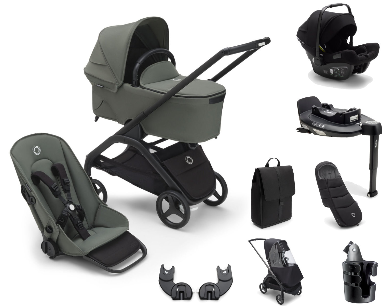 Bugaboo Dragonfly Kinderwagen Set Komplett  - All-in-One Paket