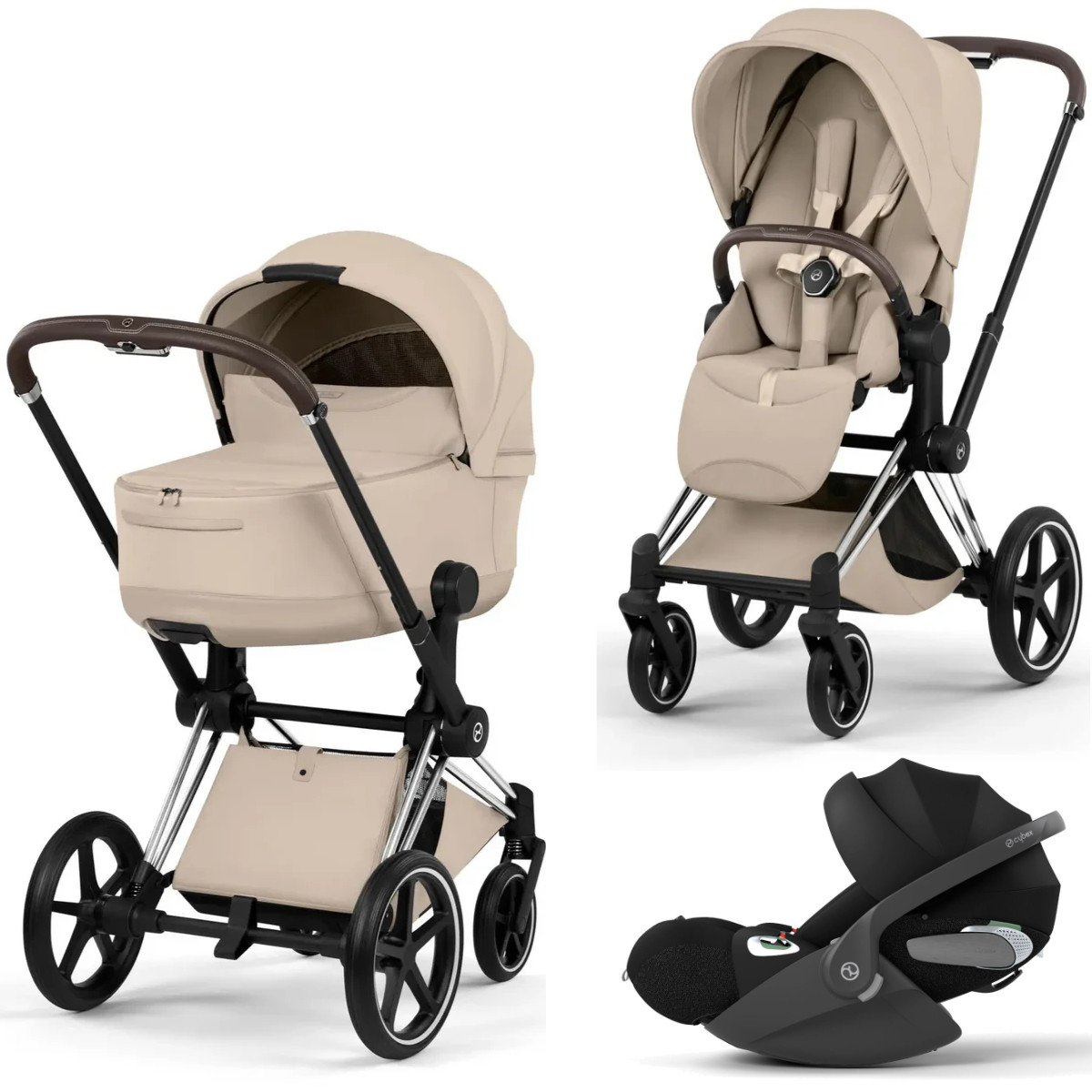 Cybex Priam 5 Style Kinderwagen Set 3 in 1 inkl. Cybex Cloud T i Size Babyschale